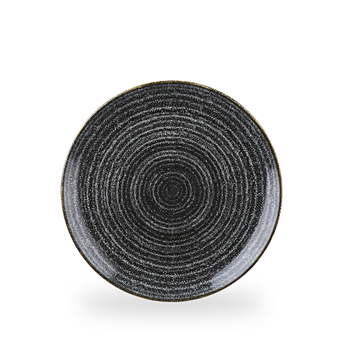 Studio Prints Charcoal Black Evolve Coupe Plate 10.25" Box of 12 (3-5 Working Days Delivery)