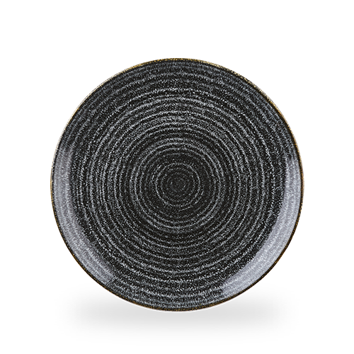 Studio Prints Charcoal Black Evolve Coupe Plate 11.25" Box of 12 (3-5 Working Days Delivery)