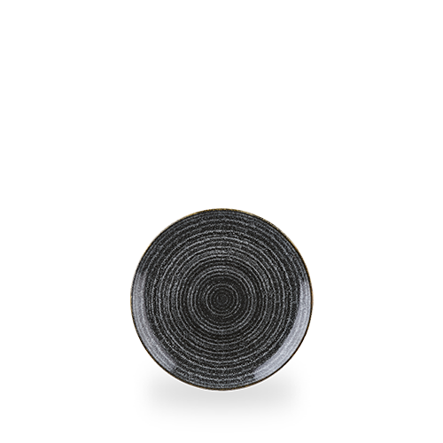 Studio Prints Charcoal Black Evolve Coupe Plate 6.5" Box of 12 (3-5 Working Days Delivery)
