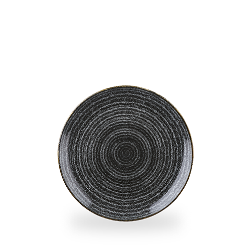 Studio Prints Charcoal Black Evolve Coupe Plate 8.67" Box of 12 (3-5 Working Days Delivery)