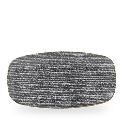 Studio Prints Charcoal Black  Chefs Oblong Plate 13 7/8X7 3/8" Box 6