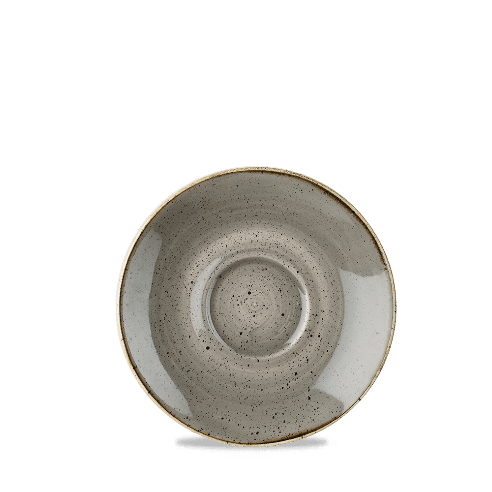 Stonecast Grey  Cappuccino Saucer 15.6Cm Box 12
