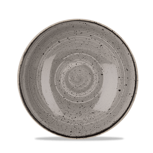 Stonecast Grey Evolve Coupe Bowl 24.8Cm Box of 12 (3-5 Working Days Delivery)