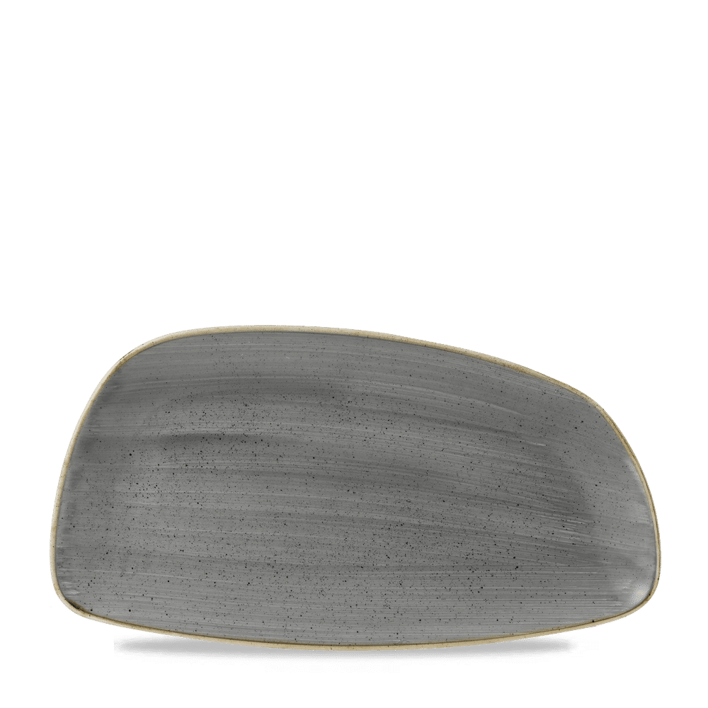 Stonecast Grey  Chefs Geo Plate 13 3/4X7 1/4" Box 6