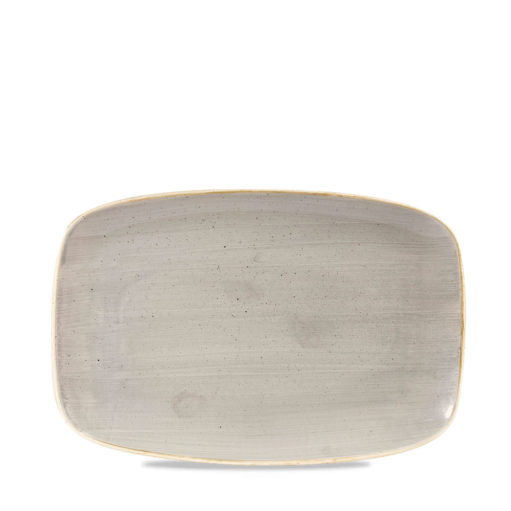 Stonecast Grey  Chefs Oblong Plate 9.35"X6.2" Box 12