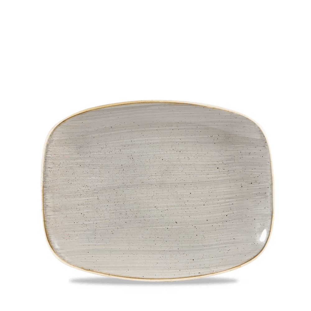 Stonecast Grey  Chefs Oblong Plate 10.3"X8" Box 12