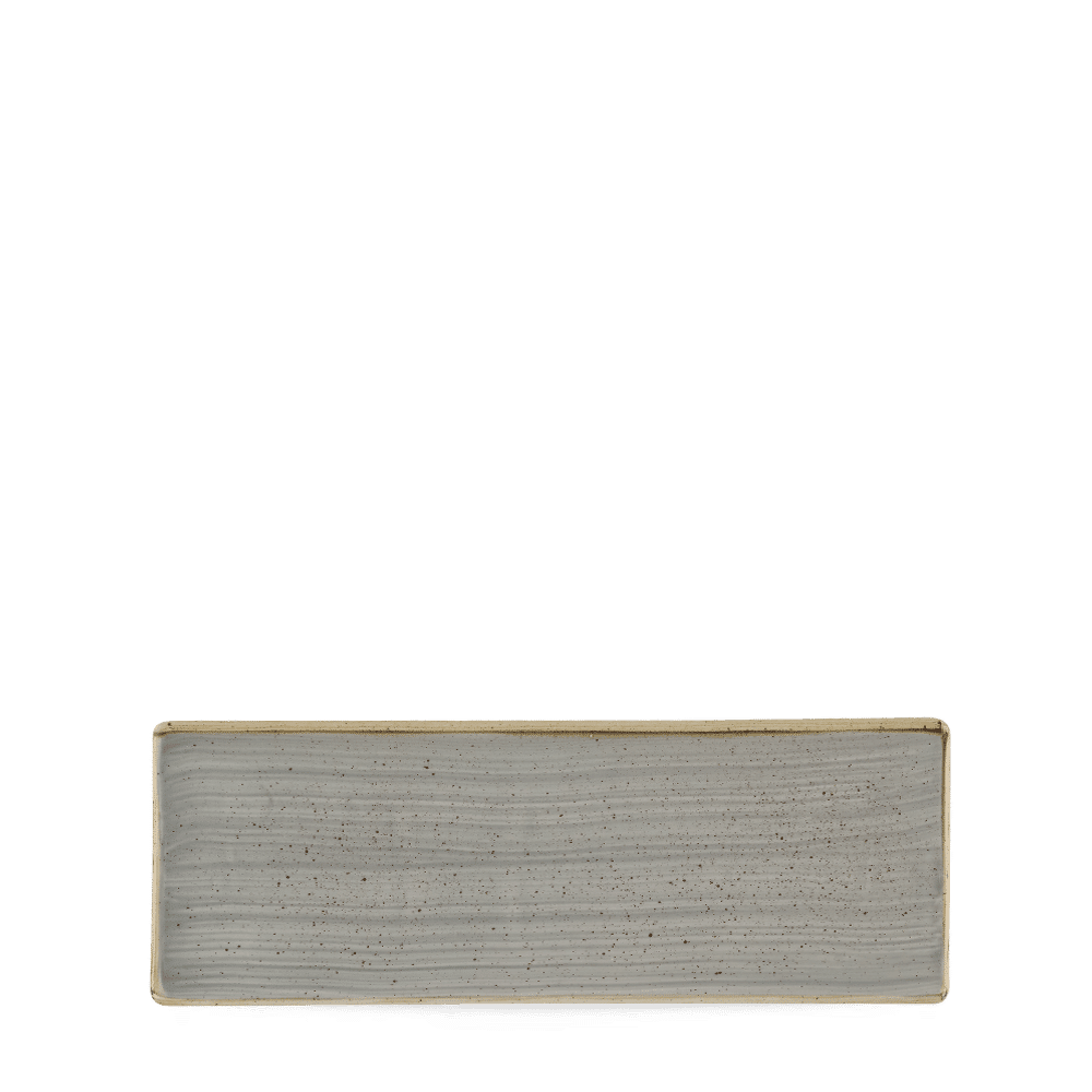 Stonecast Grey Oblong Plate 25X9Cm Box 6