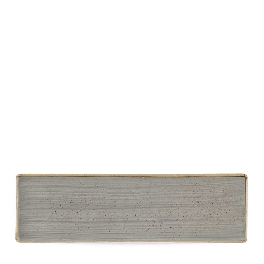 Stonecast Grey Oblong Plate 30X9Cm Box 6