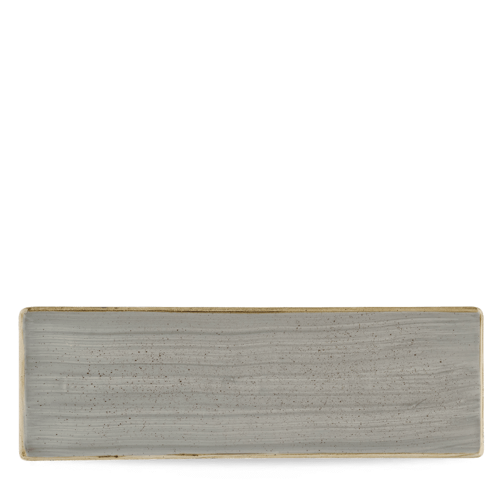 Stonecast Grey Oblong Plate 33X11Cm Box 6