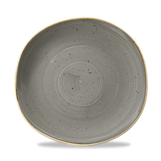 Stonecast Grey Round Trace Plate 26.4Cm Box of 12 (3-5 Working Days Delivery)