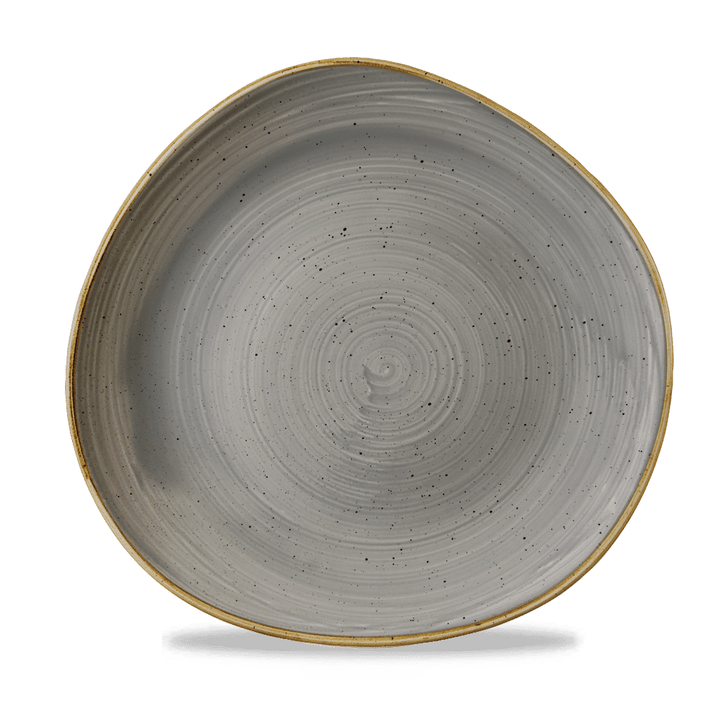 Stonecast Grey Round Trace Plate 28.6Cm Box 12