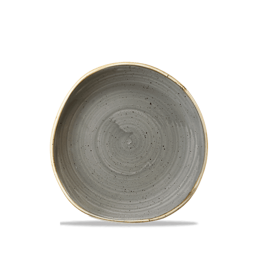 Stonecast Grey Round Trace Plate 18.6Cm Box of 12 (3-5 Working Days Delivery)