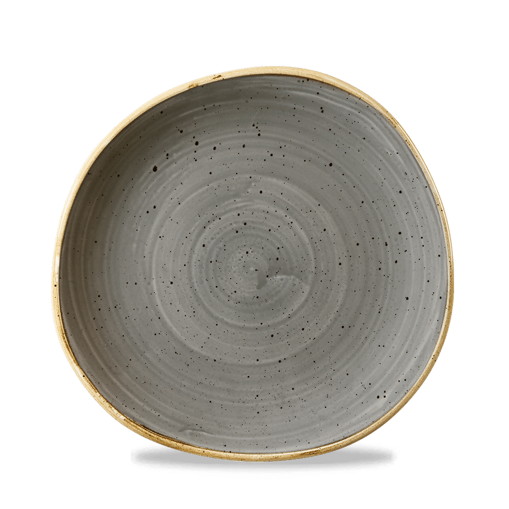 Stonecast Grey Round Trace Plate 21Cm Box 12