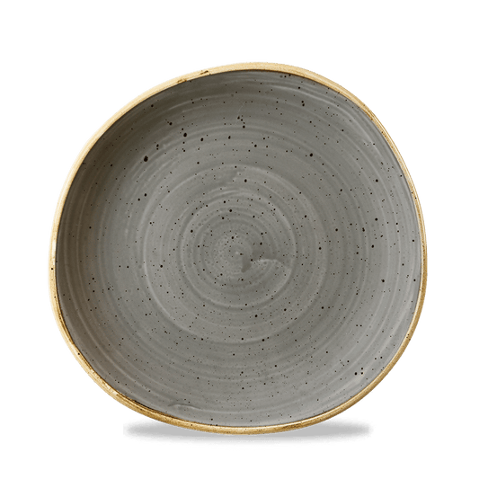 Stonecast Grey Round Trace Plate 21Cm Box of 12 (3-5 Working Days Delivery)