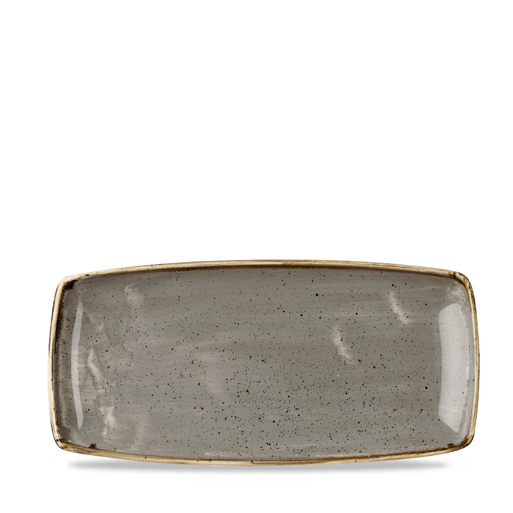 Stonecast Grey  Oblong Plate 29.5Cm Box 12