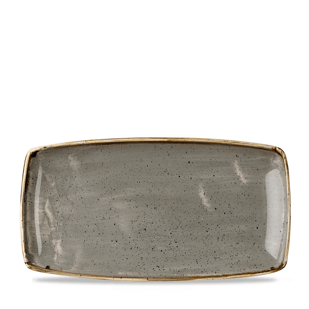 Stonecast Grey  Oblong Plate 34.5Cm Box 6