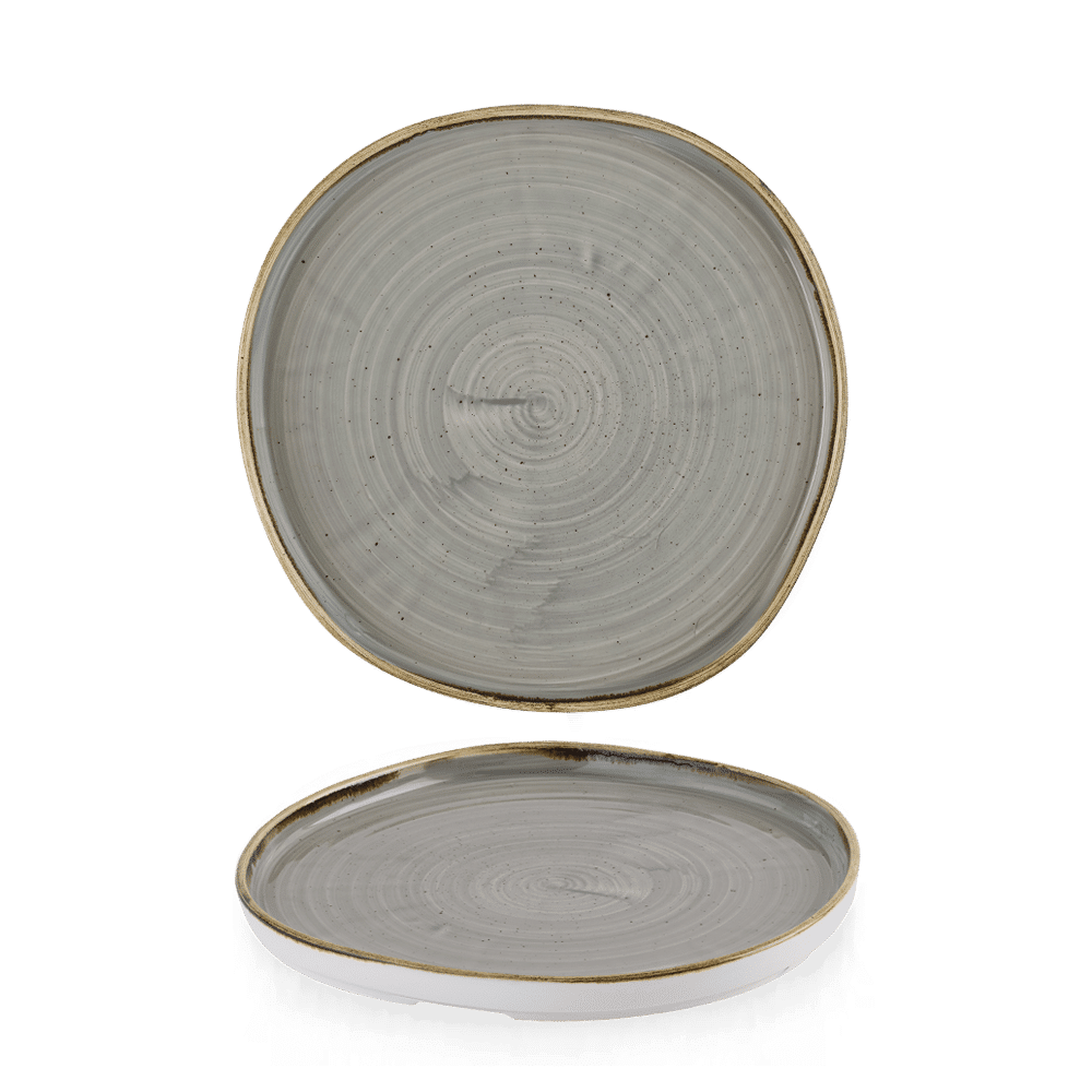 Stonecast Grey Organic Walled Plate 8 1/4" Box 6