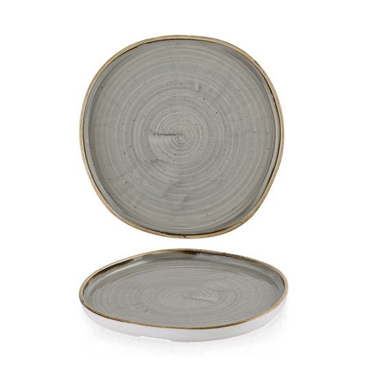 Stonecast Grey Organic Walled Plate 8 1/4" Box of 6 (3-5 Working Days Delivery)