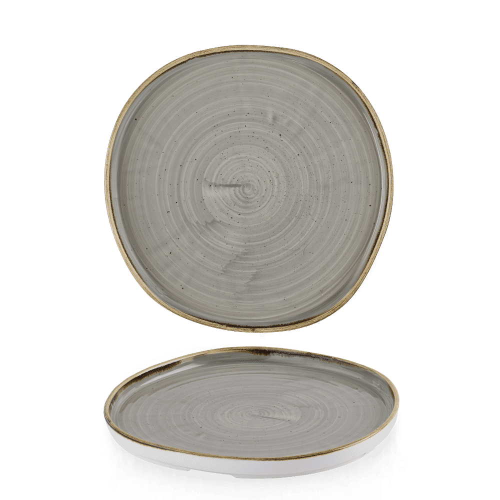Stonecast Grey Organic Walled Plate 10 1/2" Box 6