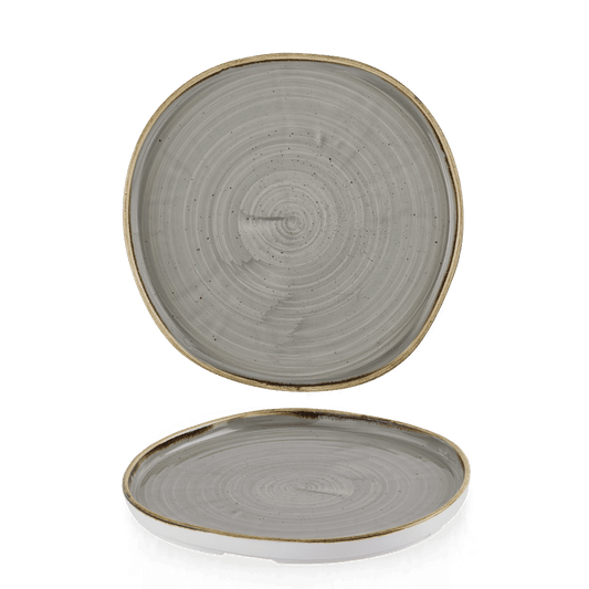 Stonecast Grey Organic Walled Plate 10 1/2" Box of 6 (3-5 Working Days Delivery)