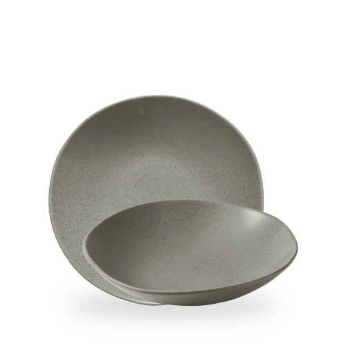 Stonecast Grey Natural Organic Coupe Bowl 9 7/8"  Box 6