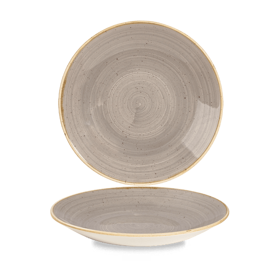 Stonecast Grey Deep Coupe Plate 9 2/5" Box of 12 (3-5 Working Days Delivery)