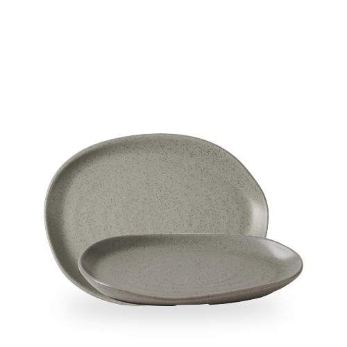 Stonecast Grey Natural Organic Platter 10 1/4 X 7 7/8 Box 6