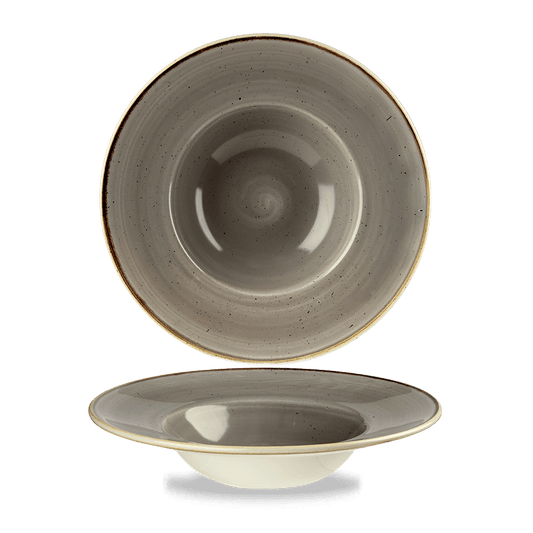 Stonecast Grey Profile Wide Rim Bowl Med 23.88Cm Box of 12 (3-5 Working Days Delivery)