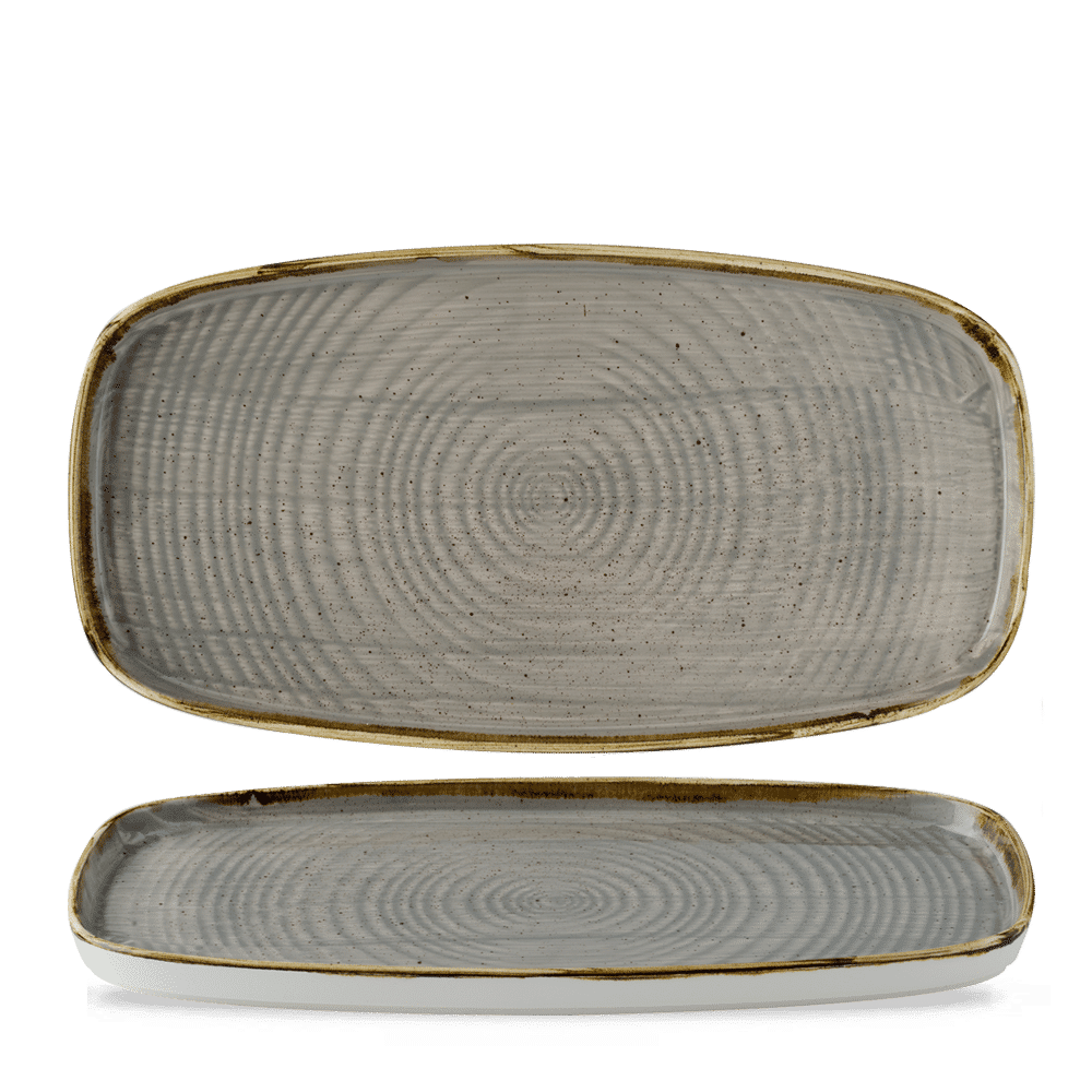 Stonecast Grey Oblong Chefs Plates 11 5/8X5 7/8" Box 6
