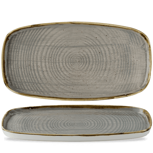 Stonecast Grey Oblong Chefs Plates 12 5/8X7 1/4" Box of 6 (3-5 Working Days Delivery)