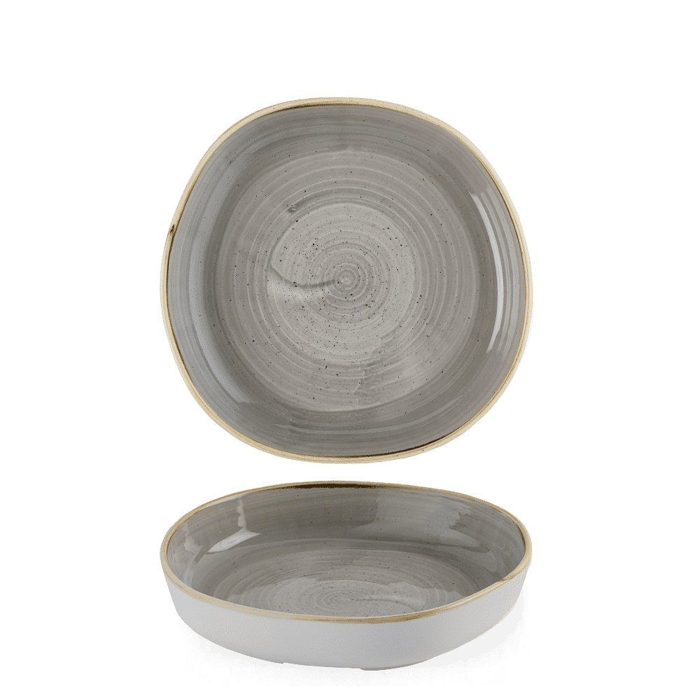 Stonecast Grey Organic Walled Bowl 9 1/4"  Box 6