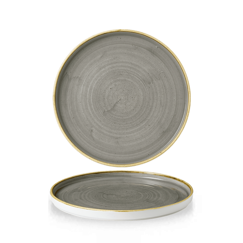 Stonecast Grey  Walled Plate 8.67" Box 6