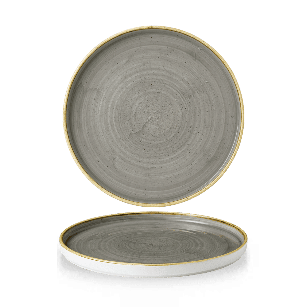 Stonecast Grey  Walled Plate 10 2/8" Box 6
