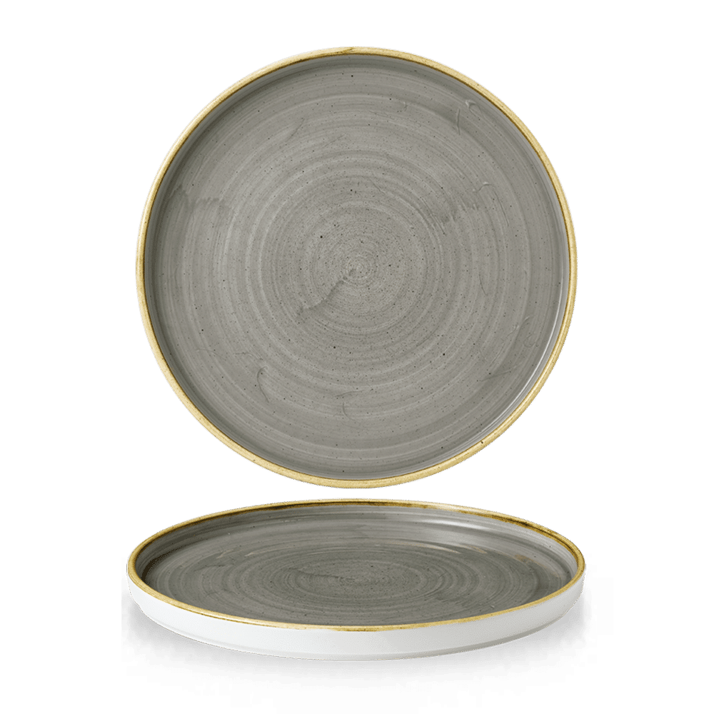 Stonecast Grey  Walled Plate 11" Box 6