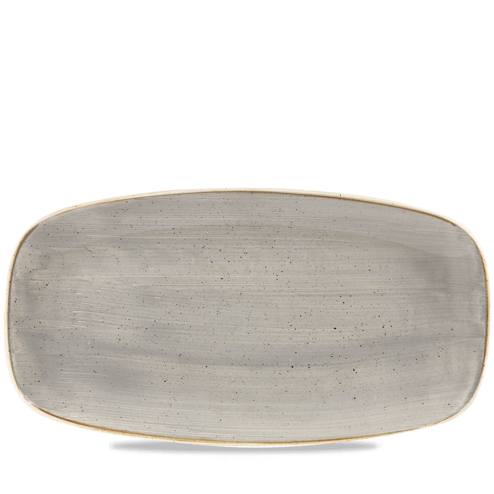 Stonecast Grey  Chefs Oblong Plate 13 7/8X7 3/8" Box 6