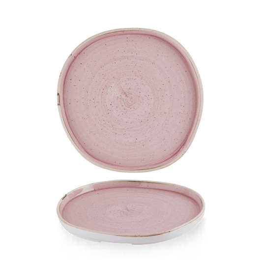 Stonecast Petal Pink Organic Walled Plate 8 1/4" Box of 6 (3-5 Working Days Delivery)