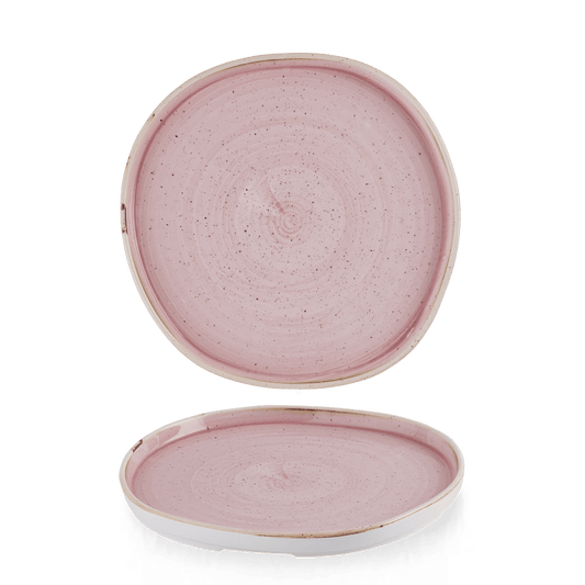 Stonecast Petal Pink Organic Walled Plate 10 1/2" Box of 6 (3-5 Working Days Delivery)