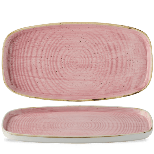 Stonecast Petal Pink Oblong Chefs Plates 12 5/8X7 1/4" Box of 6 (3-5 Working Days Delivery)