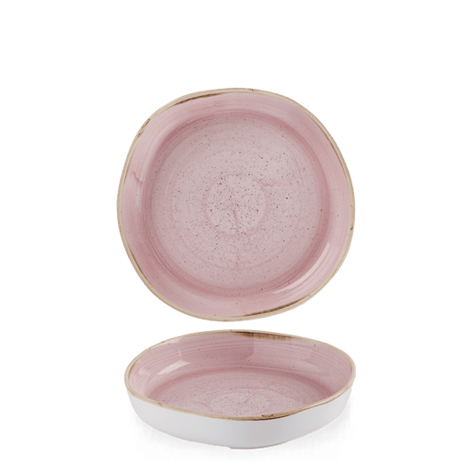 Stonecast Petal Pink Organic Walled Bowl 7 7/8" Box of 6 (3-5 Working Days Delivery)