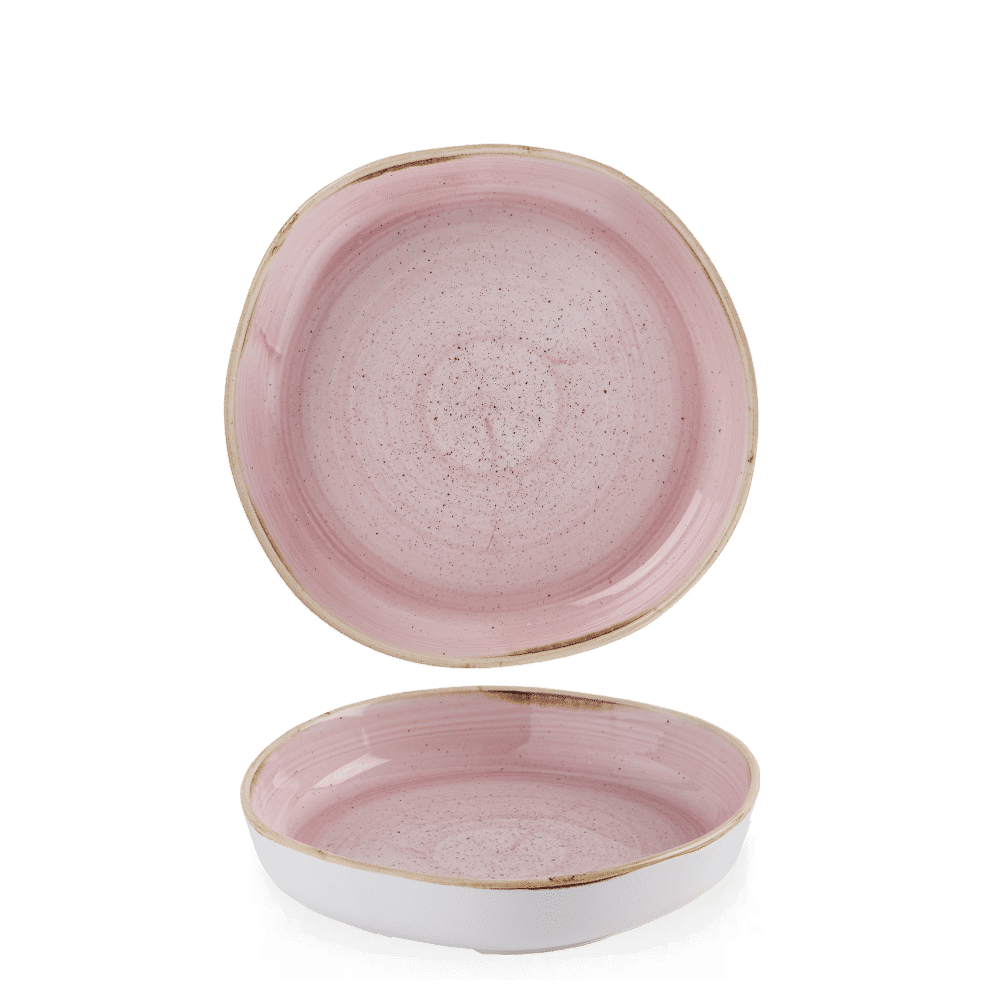 Stonecast Petal Pink Organic Walled Bowl 9 1/4"  Box 6