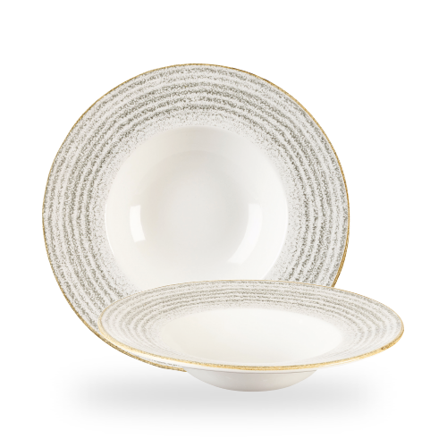 Studio Prints Stone Grey Profile Wide Rim Bowl Large 10.90" Box of 12 (3-5 Working Days Delivery)