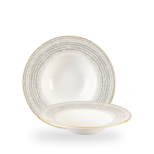 Studio Prints Stone Grey Profile Wide Rim Bowl Med 9.4" Box of 12 (3-5 Working Days Delivery)