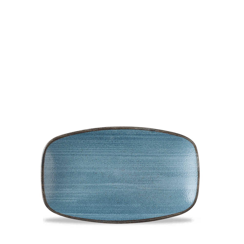 Stonecast Raw Teal Oblong Chefs Plate 7 4/5 X  4 3/4" Box 12