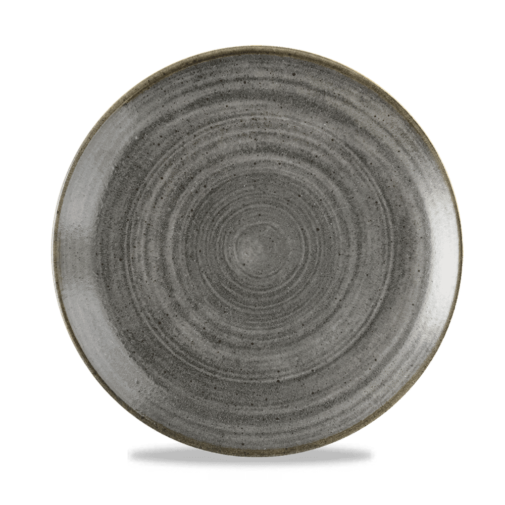 Stonecast Raw Black Evolve Coupe Plate 10.25" Box 12
