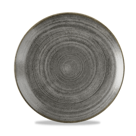Stonecast Raw Black Evolve Coupe Plate 10.25" Box of 12 (3-5 Working Days Delivery)