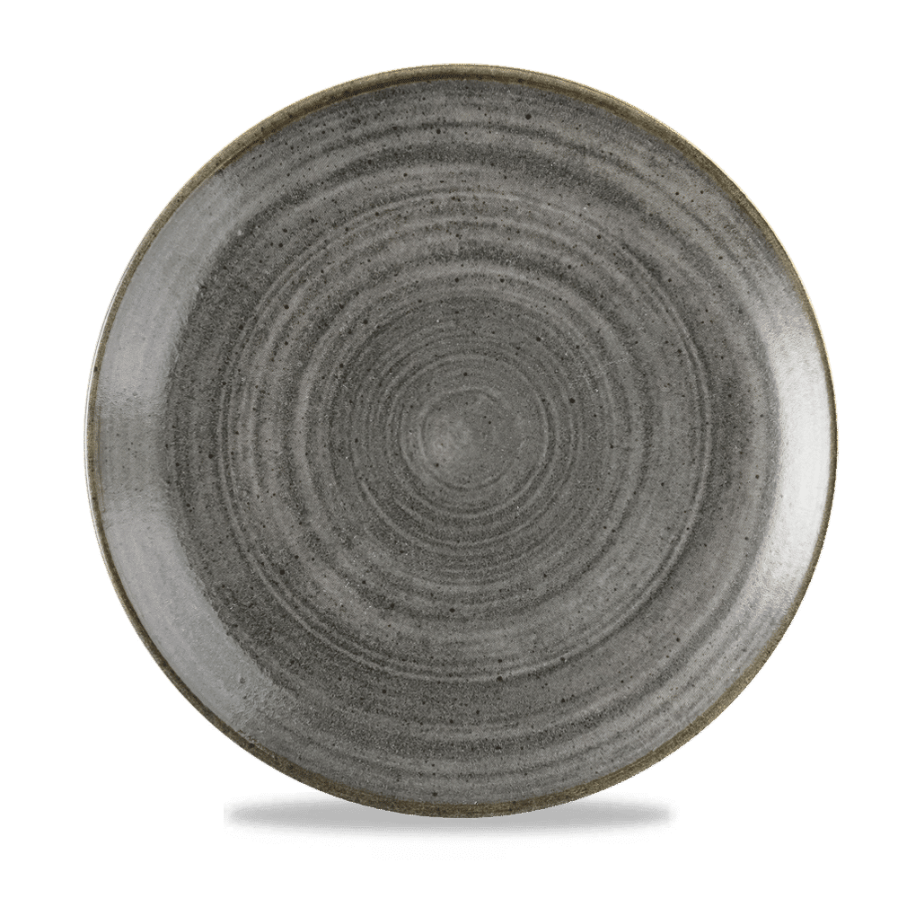 Stonecast Raw Black Evolve Coupe Plate 11.25" Box 12