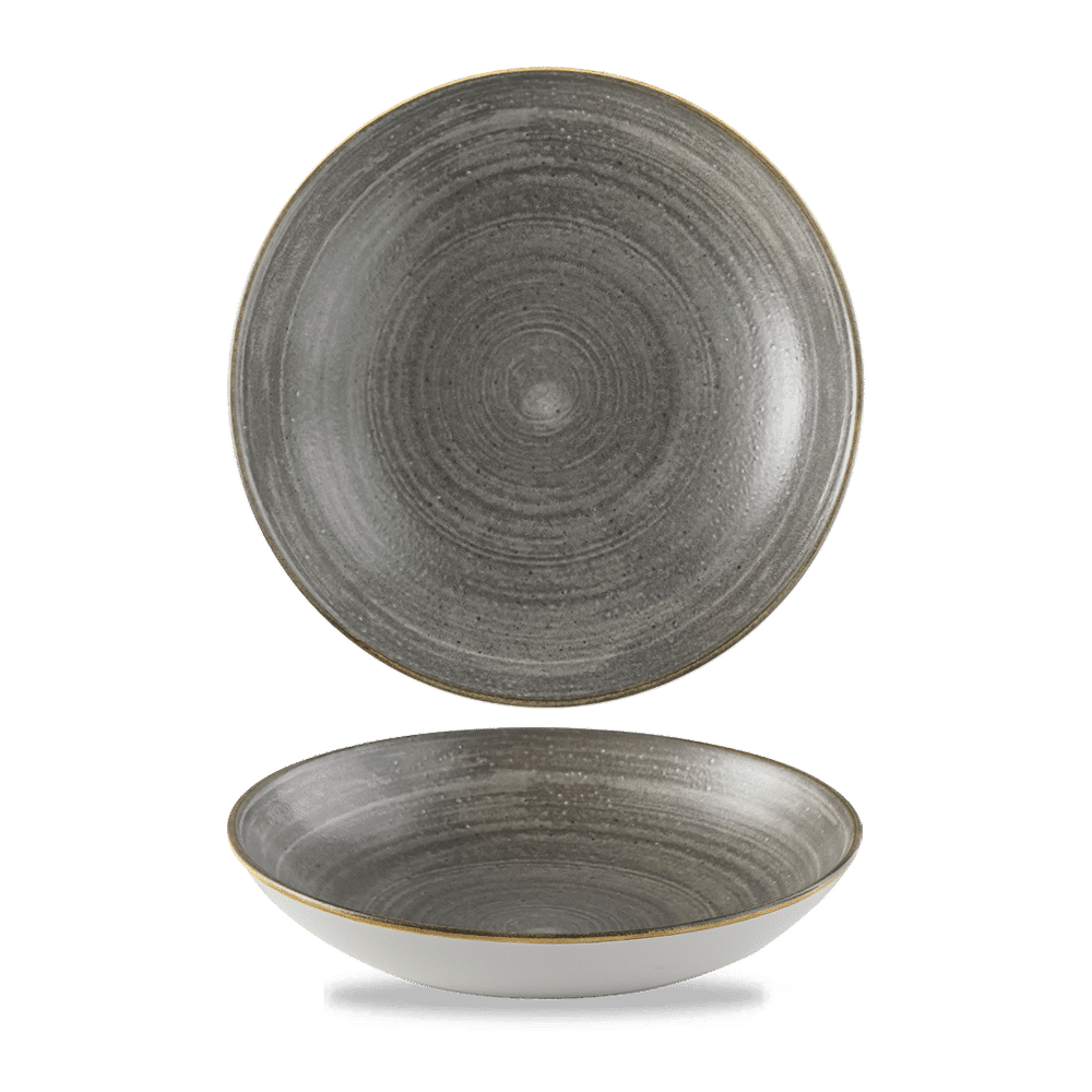 Stonecast Raw Black  Coupe Bowl 7.25" Box 12