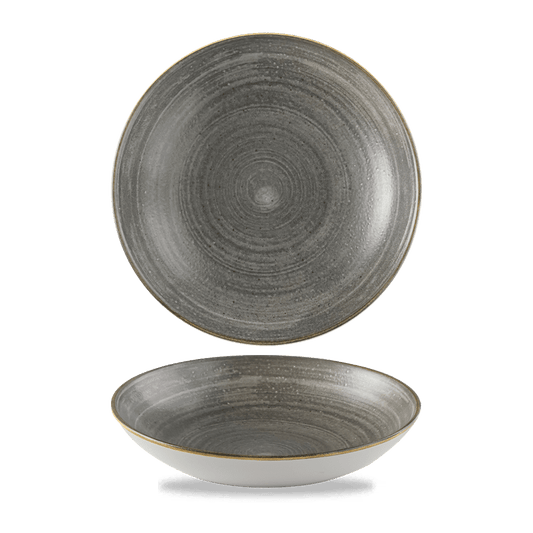 Stonecast Raw Black Coupe Bowl 7.25" Box of 12 (3-5 Working Days Delivery)