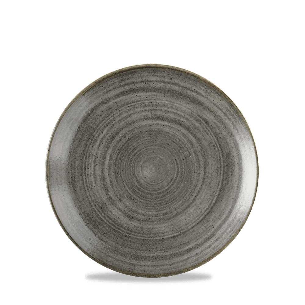 Stonecast Raw Black Evolve Coupe Plate 6.5" Box 12