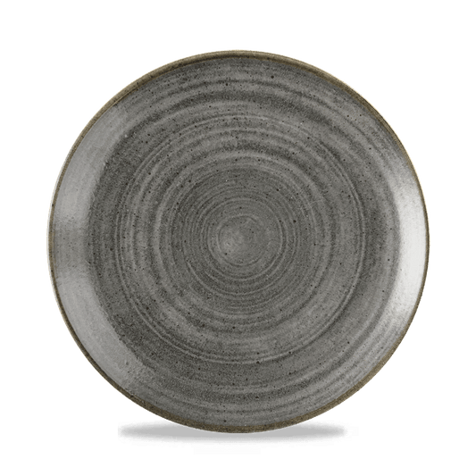 Stonecast Raw Black Evolve Coupe Plate 8.67" Box of 12 (3-5 Working Days Delivery)